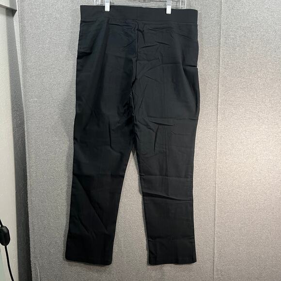 LOGO by Lori Goldstein Tall AnyWEAR Stretch Ankle Pants Black, Tall Large - Picture 1 of 8